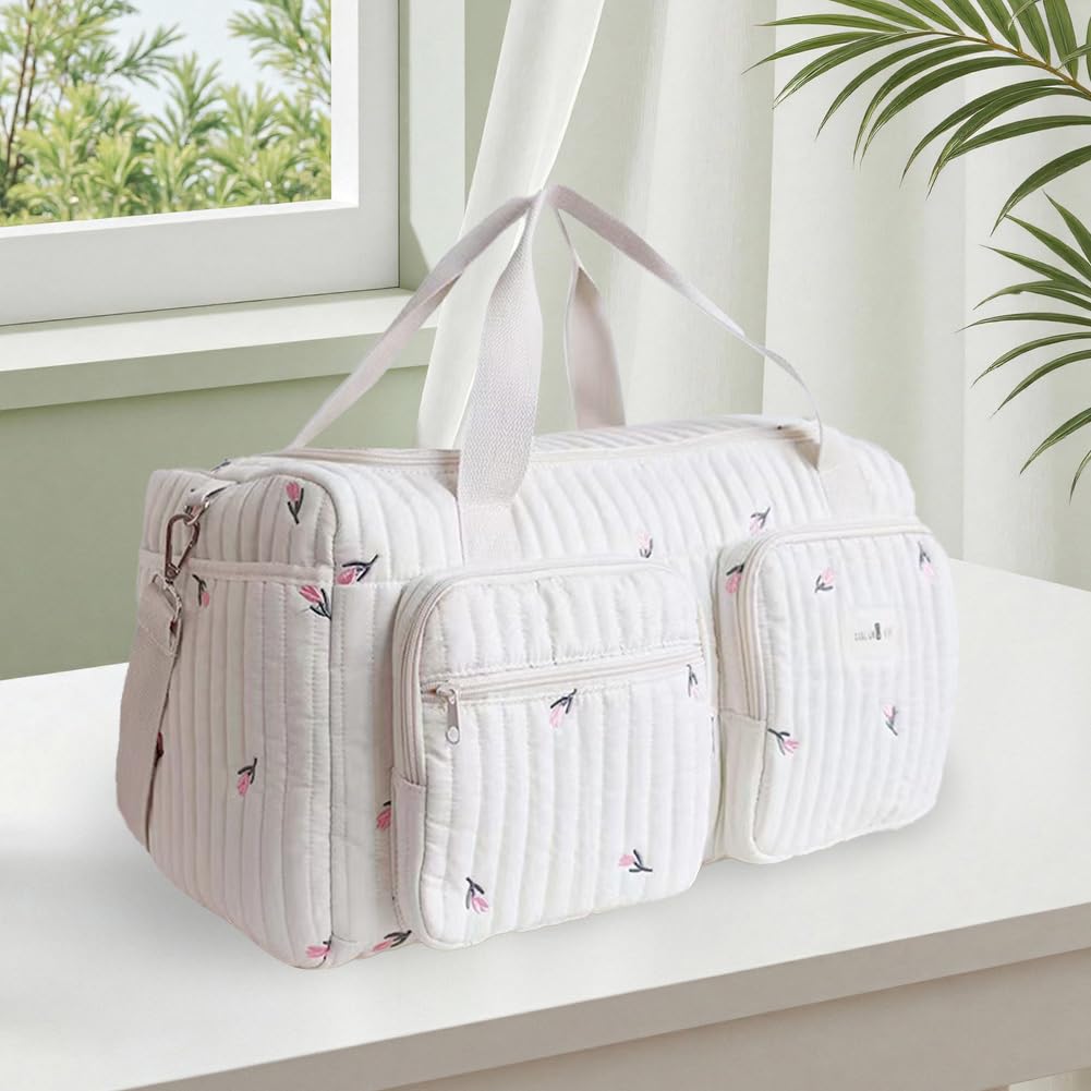 Bolso cambiador de viaje para mamá con estampado floral