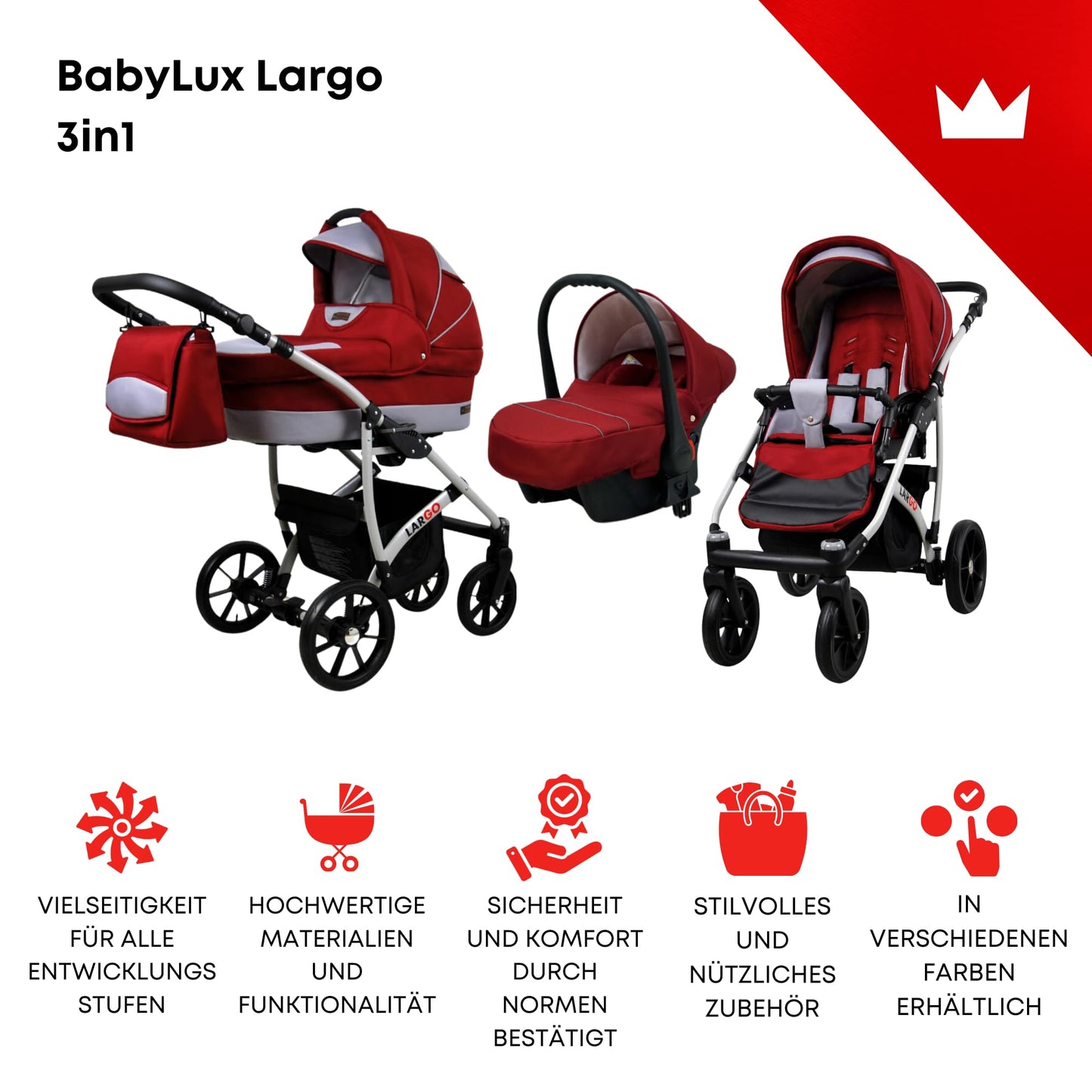 BabyLux® Carrito de Bebé Sistema de Viaje